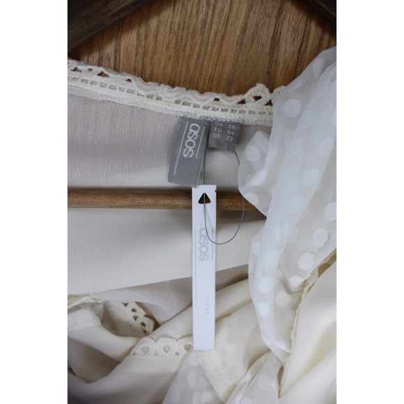 ASOS NWT Romantic Boho Long Sleeve Mixed Patterned Plus Top size 22 - Picture 7 of 8